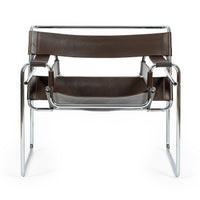 Mid Century Brown Wassily Chair by Marcel Breuer for Stendig 1960s, 2 Available