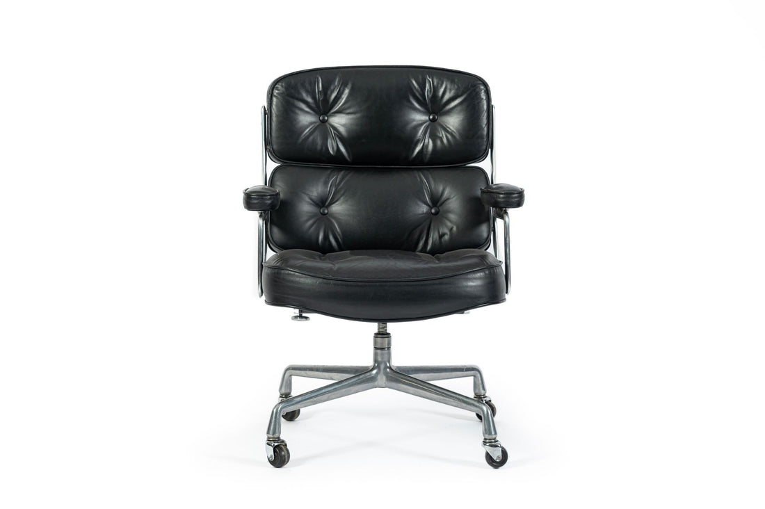 Eames Time Life Executive Chair Herman Miller Black Leather Office Chair 1981