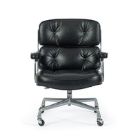 Eames Time Life Executive Lobby Chair Herman Miller Black Leather Office Chair