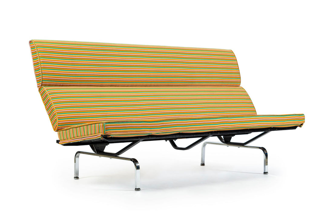 Mid Century Eames Herman Miller Sofa Compact, Alexander Girard Maharam Fabric, 2 Available