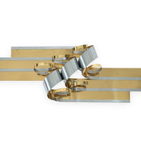 Large Vintage Mid Century Metal Ribbon Wall Art Sculpture by Curtis Jere 1980s