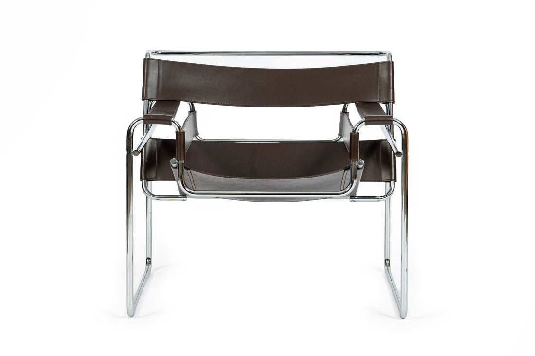 Mid Century Brown Wassily Chair by Marcel Breuer for Stendig 1960s, 2 Available