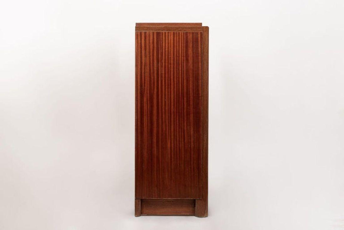 Antique French Art Deco Mahogany Sideboard Cabinet by Andre Sornay