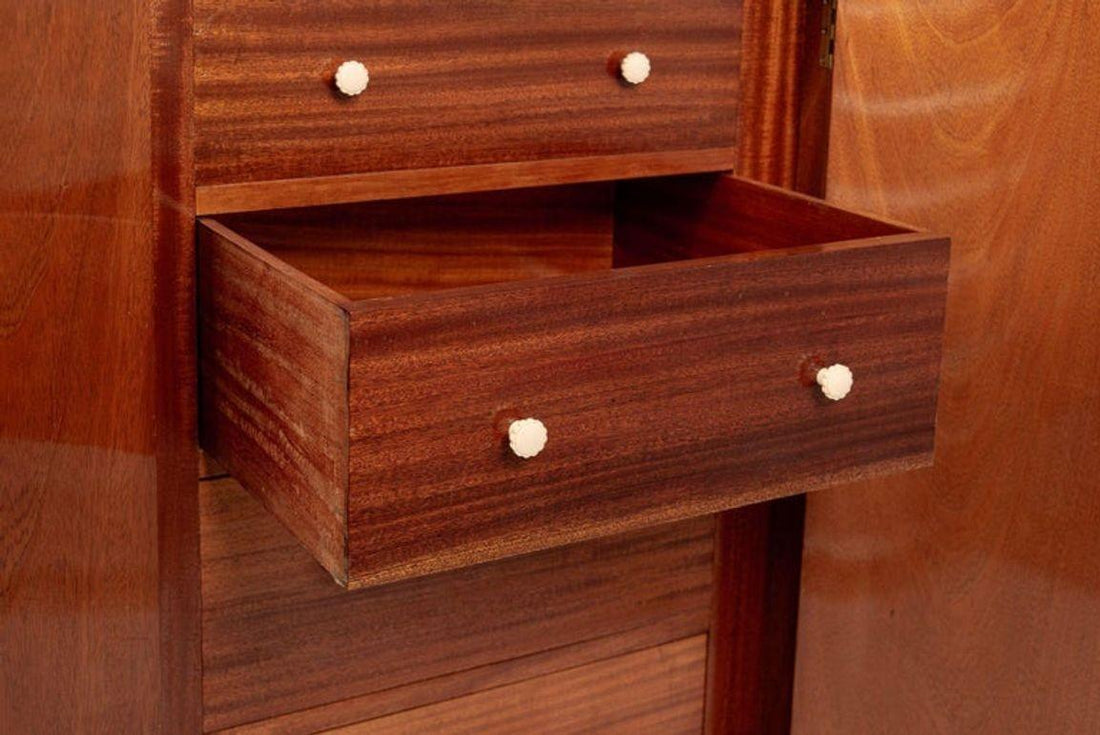 Exceptional Antique Art Deco Maple Wood Bar Cabinet or Sideboard 1930s