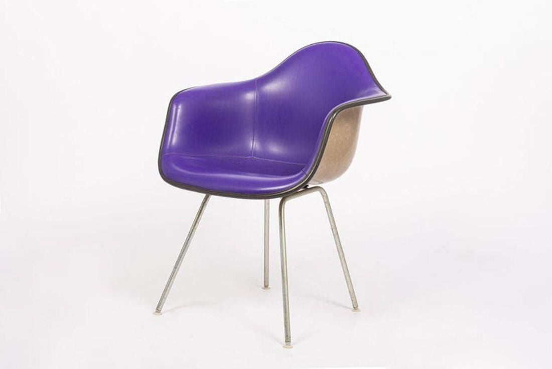 Mid Century Purple DAX Lounge Chairs by Eames for Herman Miller, 1960s