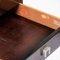 Postmodern Italian Rosewood and Metal Writing Desk by Abbondinterni, 1970s