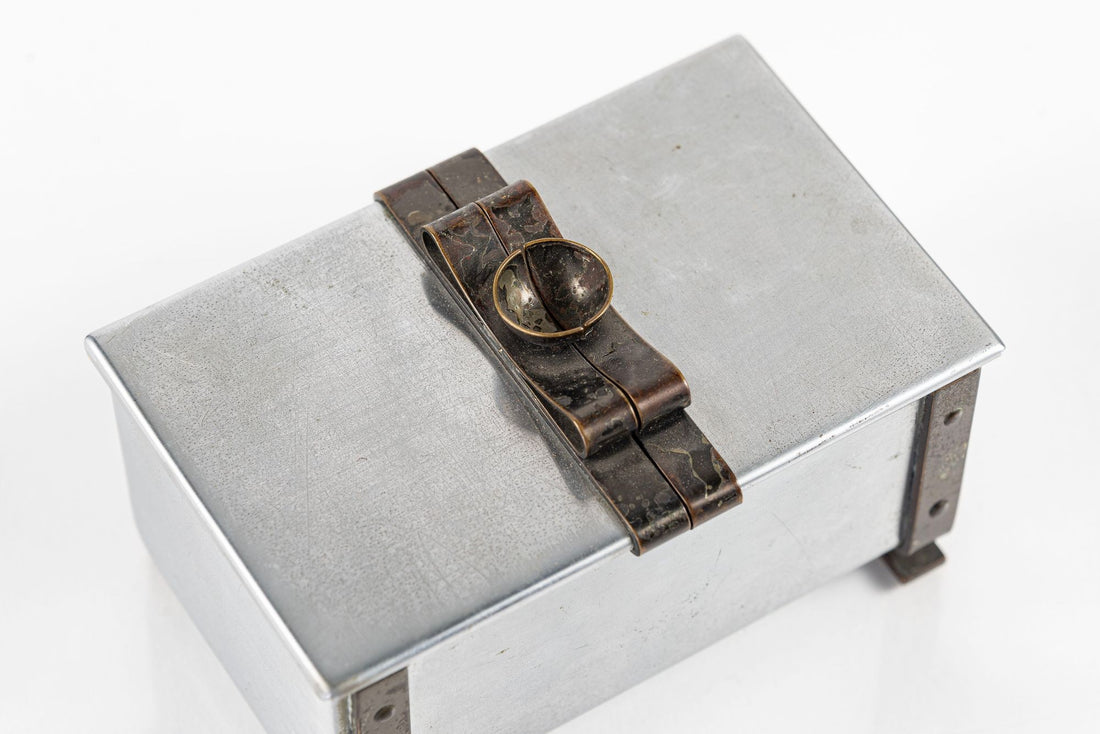 Rare Antique Art Deco Chase & Revere Metal Cigarette Smoking Boxes 1930s