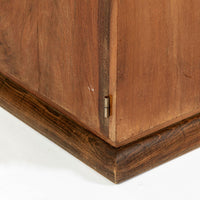 Antique French Art Deco Mahogany Wardrobe Armoire Cabinet, 1940s