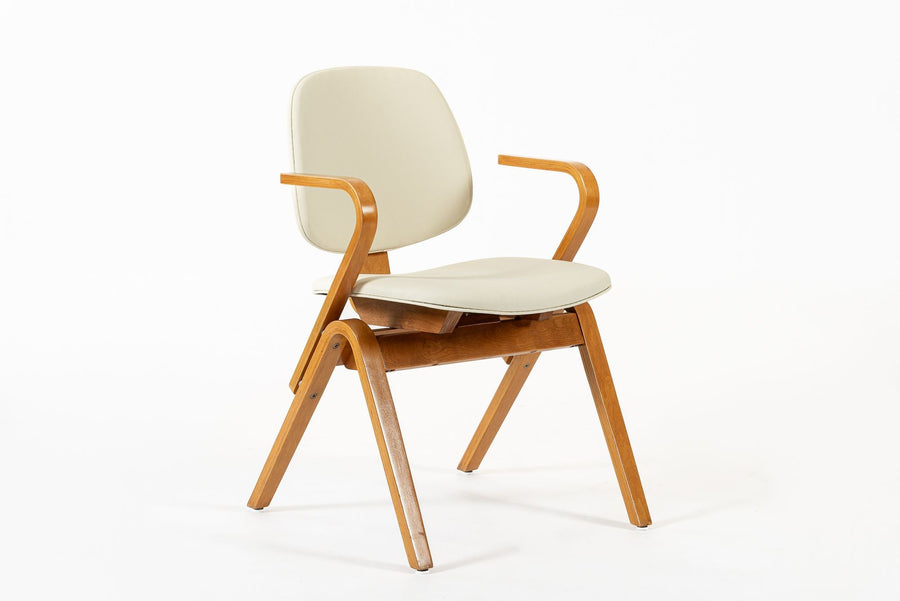 Mid Century Plywood Arm Chairs by Joe Atkinson for Thonet