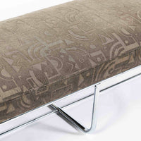 Antique Hoffmann Bauhaus Daybed Bench for Howell, Art Deco Chrome Tubular Steel Bench, 1940s