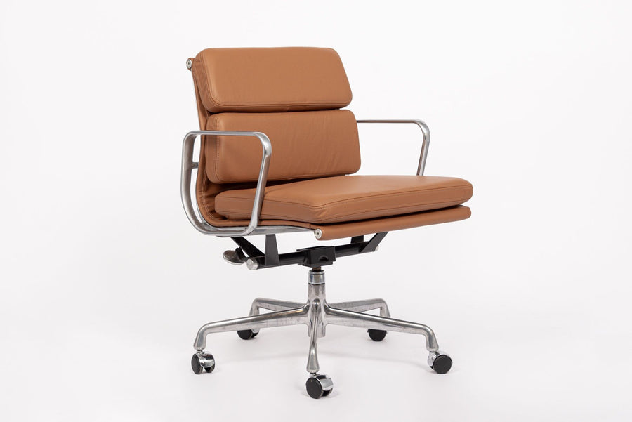 Eames Herman Miller Brown Leather Desk Chair Soft Pad 2000s