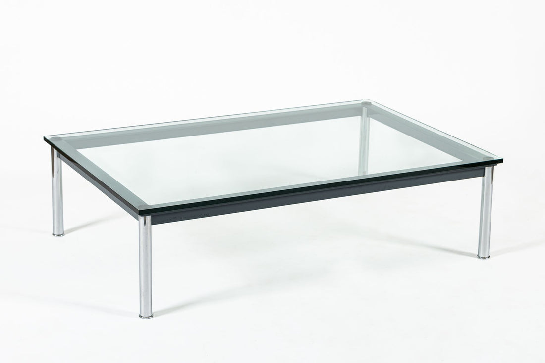 Bauhaus LC10-P Low Glass Coffee Table by Le Corbusier for Cassina