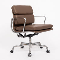 Eames for Herman Miller Brown Leather Office Chair Soft Pad 2000s