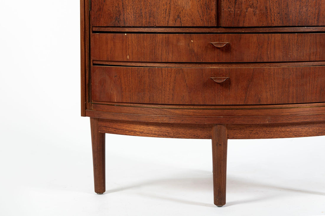 Mid-Century Danish Modern Teak Corner Bar or Storage Cabinet 1960s Selling AS-IS
