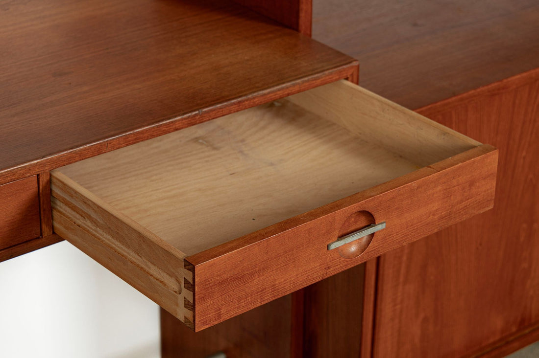 Mid-Century Modern Teak Wall Unit Bookcase RY100 by Hans Wegner for Ry Møbler, 1960s