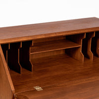 Danish Mid-Century Modern Teak Dropdown Secretary Desk, 1960s