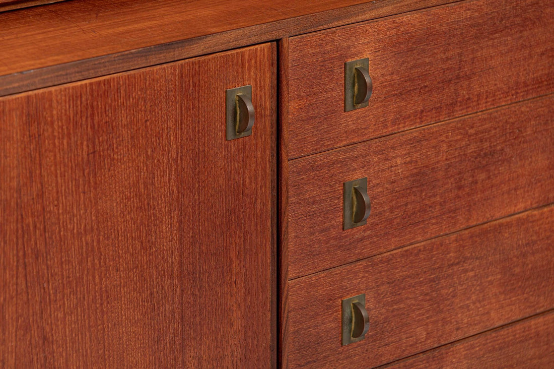 Mid-Century Danish Teak Secretary Desk Bookcase by Peter Løvig Nielsen, 1960s
