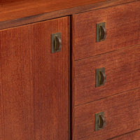 Mid-Century Danish Teak Secretary Desk Bookcase by Peter Løvig Nielsen, 1960s