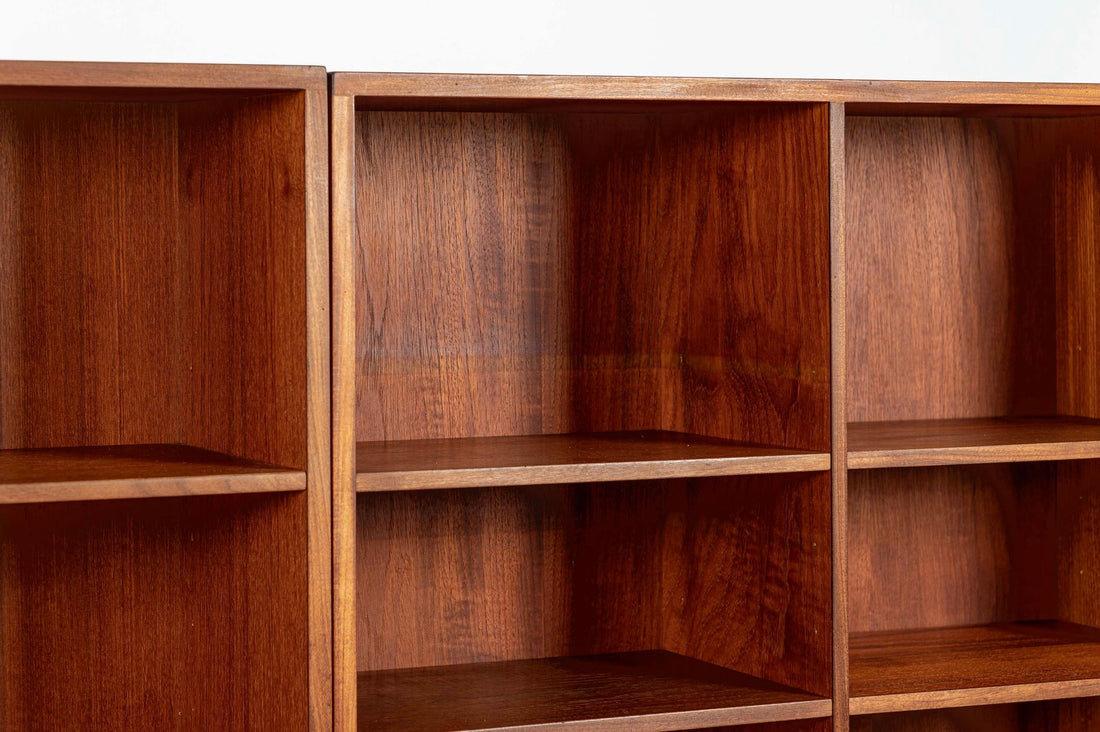 Mid-Century Danish Teak Wall Unit Bookcase by Peter Løvig Nielsen, Pair, 1960s