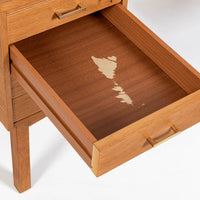 Mid Century Danish Modern Oak Wood Writing Desk 1960s