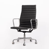 Eames Herman Miller Tall Black Leather Desk Chair Executive Thin Pad