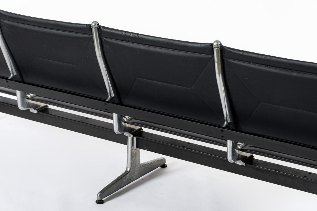 Mid Century Eames for Herman Miller Black Tandem Sling Seating 1990s