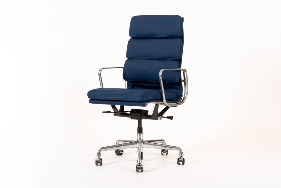 Herman Miller Eames Tall Navy Blue Fabric Desk Chair Soft Pad