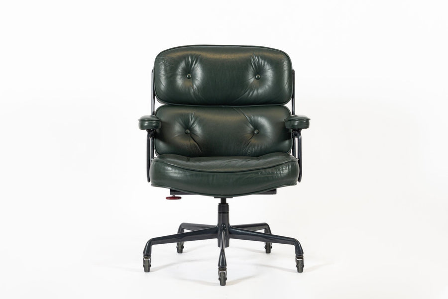 Green Leather Time Life Office Chair by Eames for Herman Miller 1996