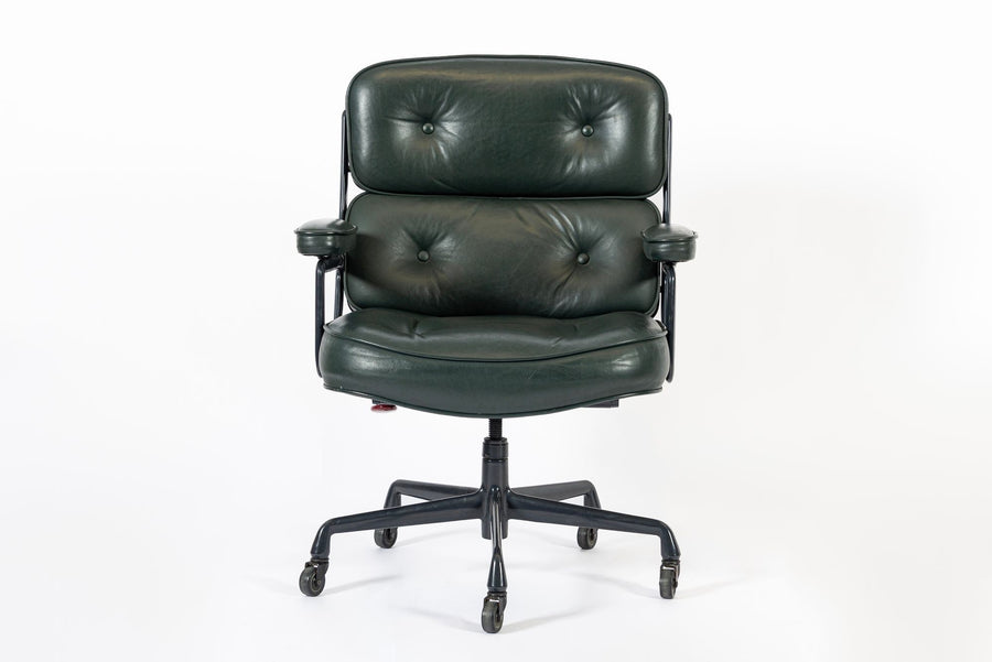 Green Leather Time Life Office Chair by Eames for Herman Miller 1996