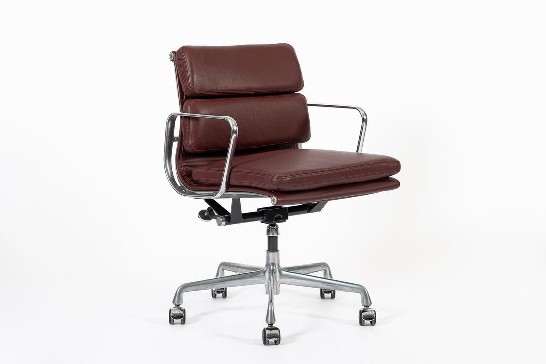 Eames for Herman Miller Red Leather Office Chair 2000s