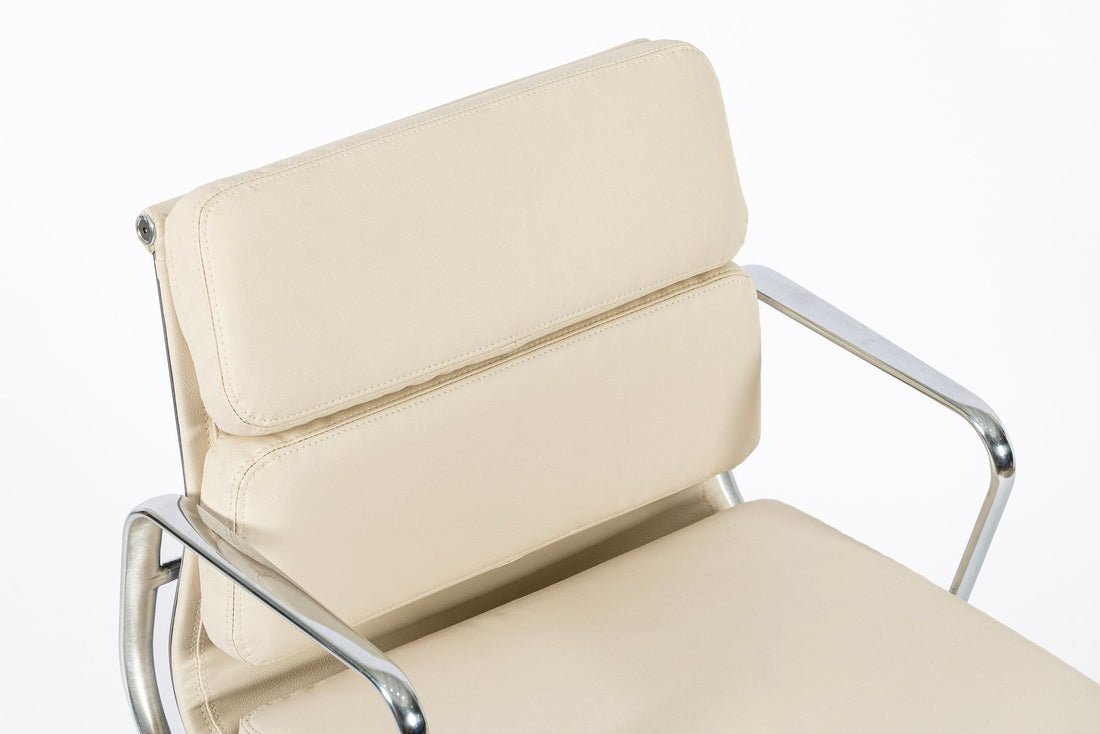 Eames for Herman Miller Tan Cream Office Chair in Schumacher VEGAN Leather