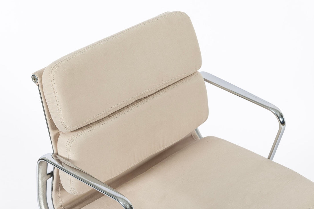 Eames for Herman Miller Tan Cream Office Chair in Schumacher VEGAN Suede