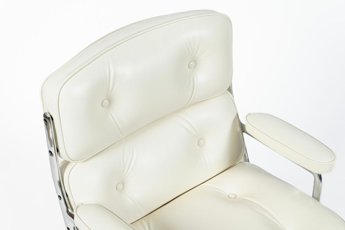 Herman Miller Eames Time Life Lobby White Leather Office Chair 2021