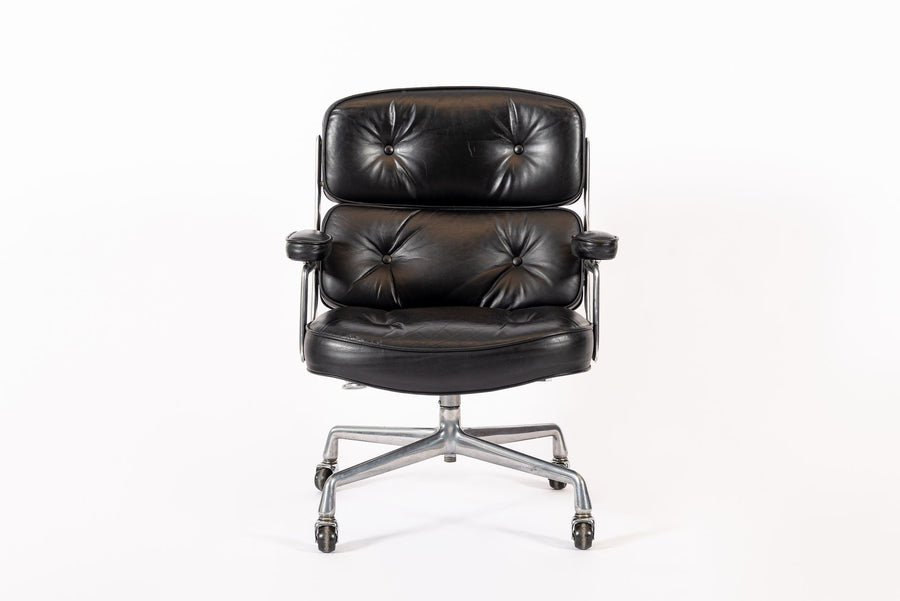 Eames for Herman Miller Time Life Black Leather Office Chair 1981