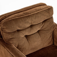 Pair of Mid-Century Brown Velvet Lounge Chairs Attributed to Edward Wormley, 1960s