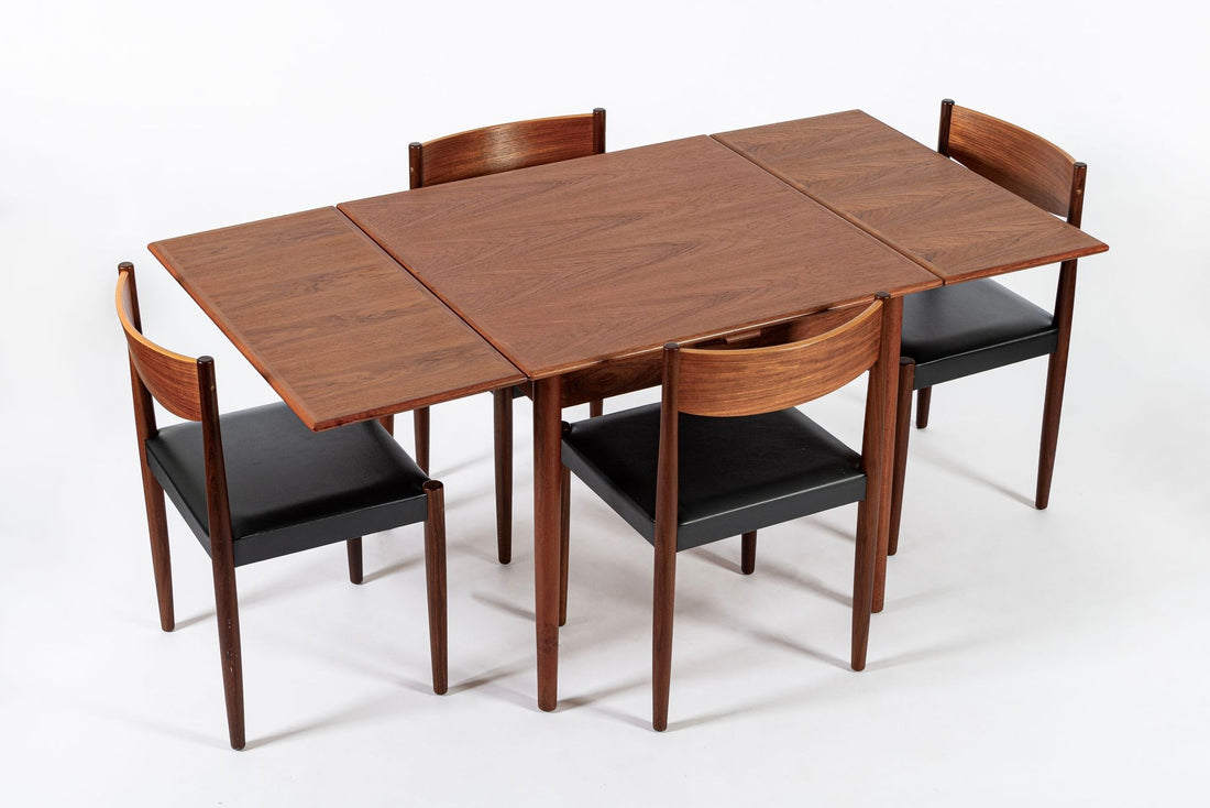 Mid Century Danish Teak Extendable Dining Table by Poul Volther for Frem Rojle
