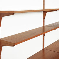 Large Mid Century Danish HG Teak Wood Modular Wall Unit Shelving & Bookcase