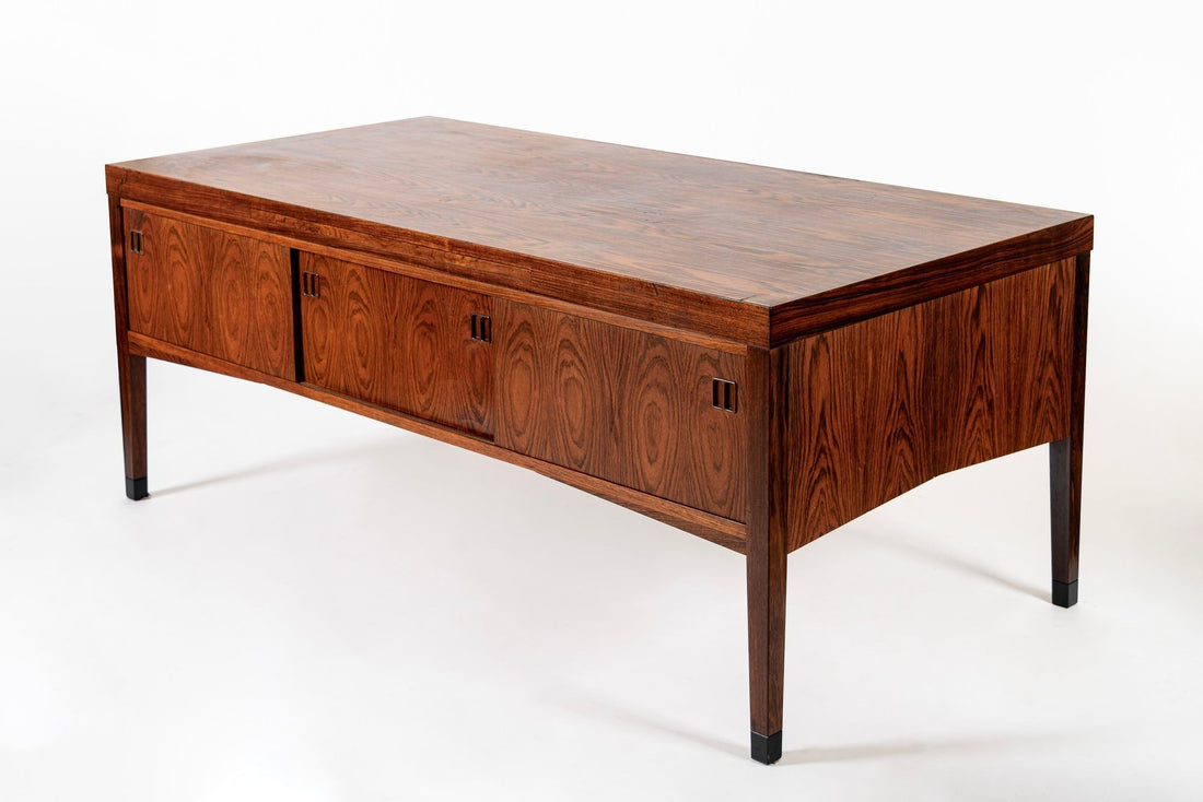 Exceptional Mid Century Danish Large Rosewood Executive Desk
