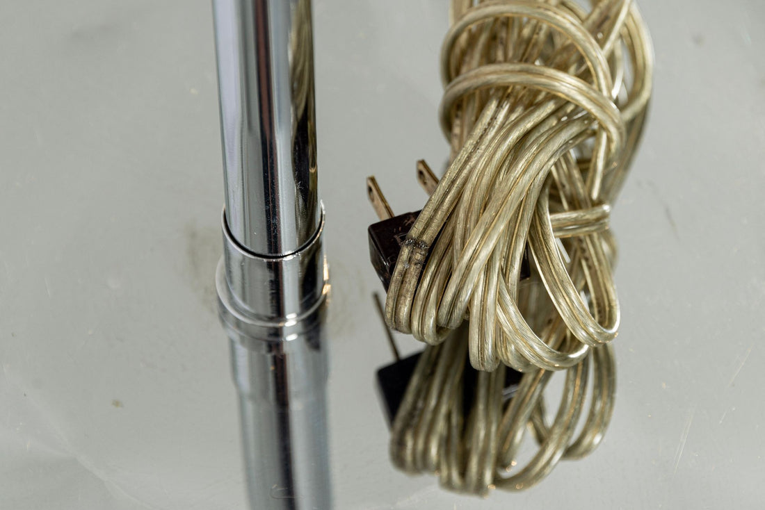 Mid Century Silver Floor Lamp Sarfatti Style