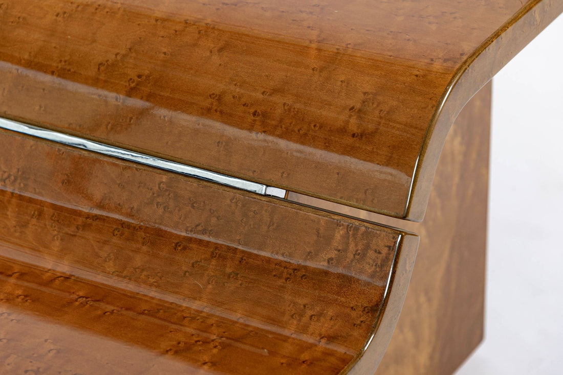 Vintage Postmodern Sculptural Lacquered Wood Coffee Table, 1970s
