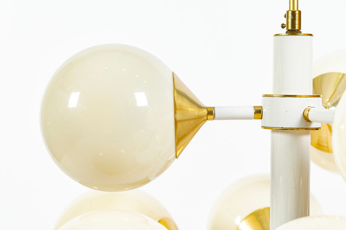 Mid-Century Modern Sputnik Chandelier by Szarvasi, Hungary 1970s, 3x Available