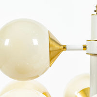 Mid-Century Modern Sputnik Chandelier by Szarvasi, Hungary 1970s, 3x Available