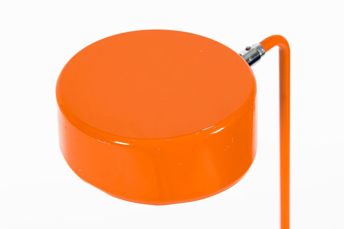 Vintage Mid-Century Modern Orange Floor Lamp by Ateljé Lyktan, Sweden, 1970s