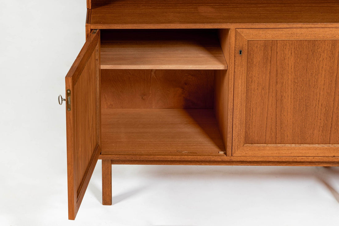 Pair Mid-Century Swedish Modern Teak Bookcase Cabinets, 1960s