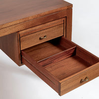 Danish Mahogany Executive Desk by Søborg Møbler, Mid Century Modern Desk, 2 Matching Avail