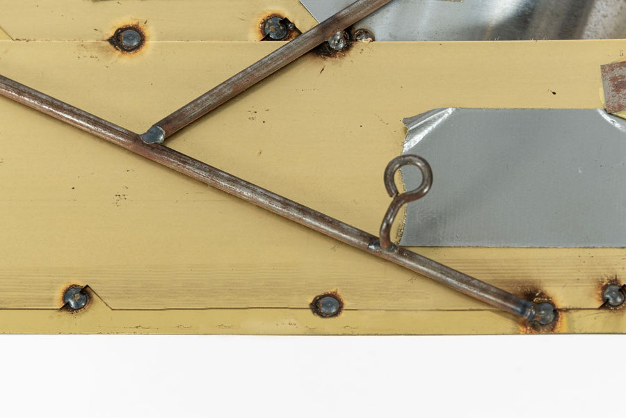 Large Vintage Mid Century Metal Ribbon Wall Art Sculpture by Curtis Jere 1980s