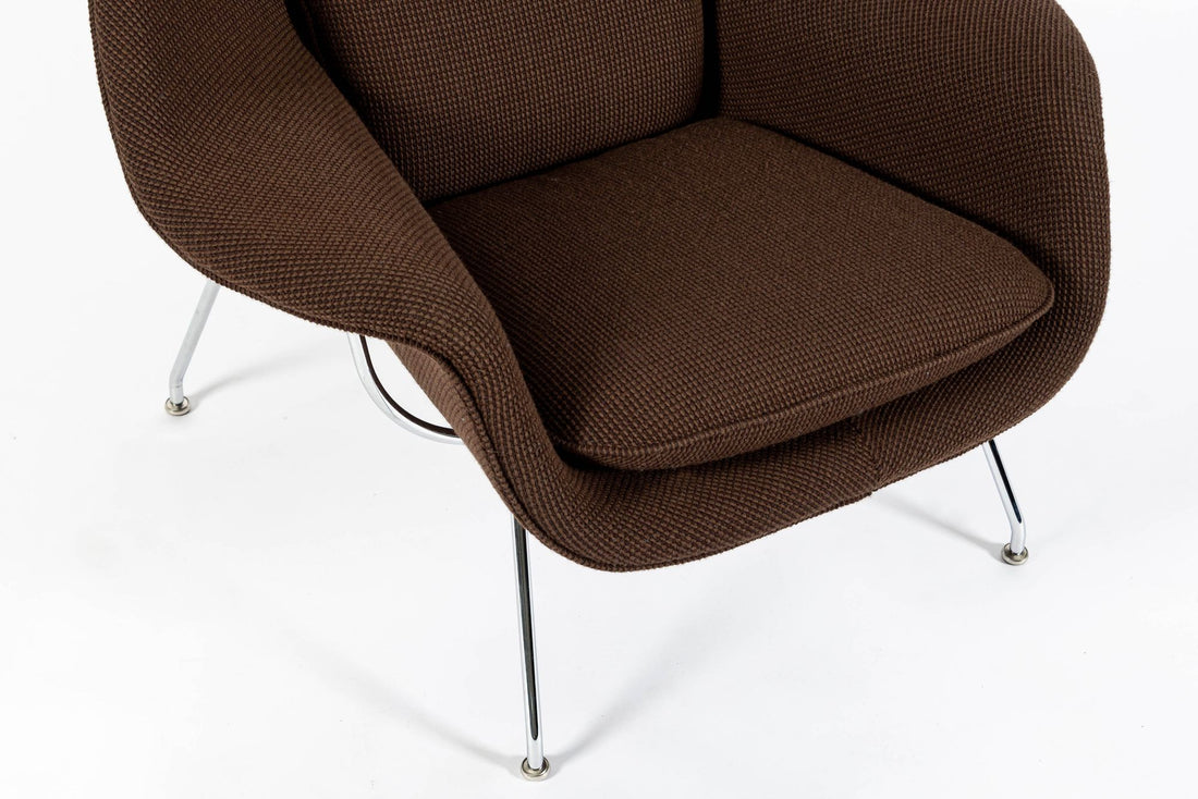Early Restored Mid Century Brown Womb Lounge Chair by Saarinen for Knoll, Multiples/Custom Available