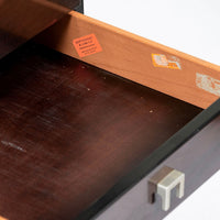 Postmodern Italian Rosewood and Metal Writing Desk by Abbondinterni, 1970s