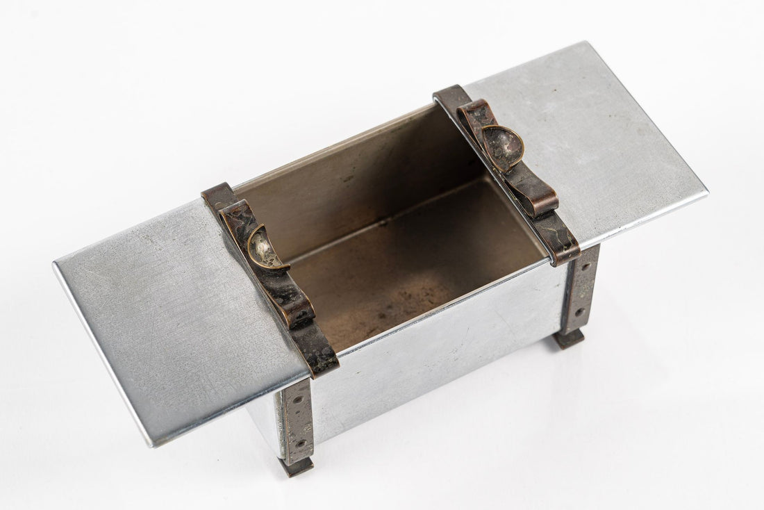 Rare Antique Art Deco Chase & Revere Metal Cigarette Smoking Boxes 1930s