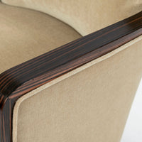 French Art Deco Mohair Lounge Chairs by Eric Bagge for Mercier Frères, Macassar Ebony, 1920s
